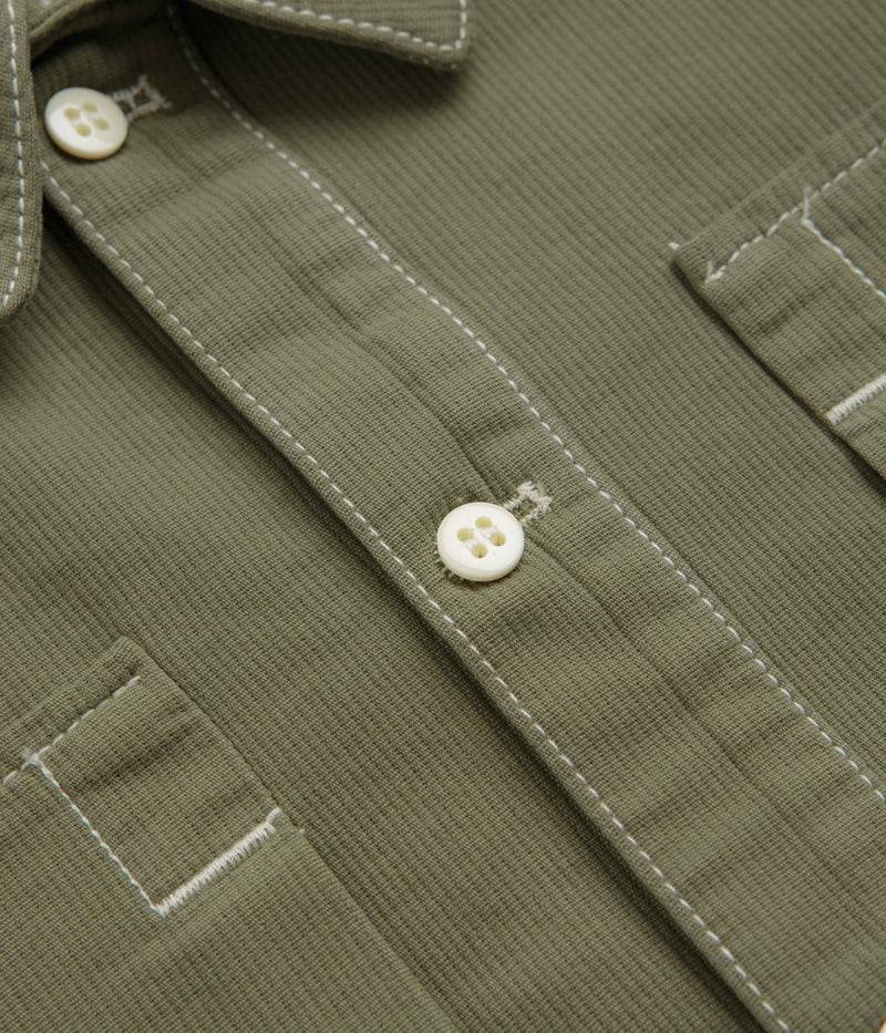 Stan Ray Painters Pop Over Shirt in Olive Bedford Cord