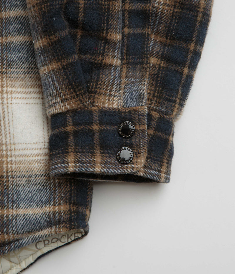 Stan Ray Quilted Plaid Overshirt in Navy Plaid