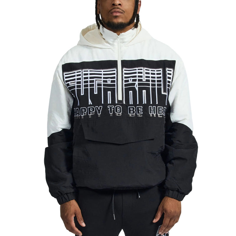 "STORM" STARTER JACKET (BLACK / WHITE)