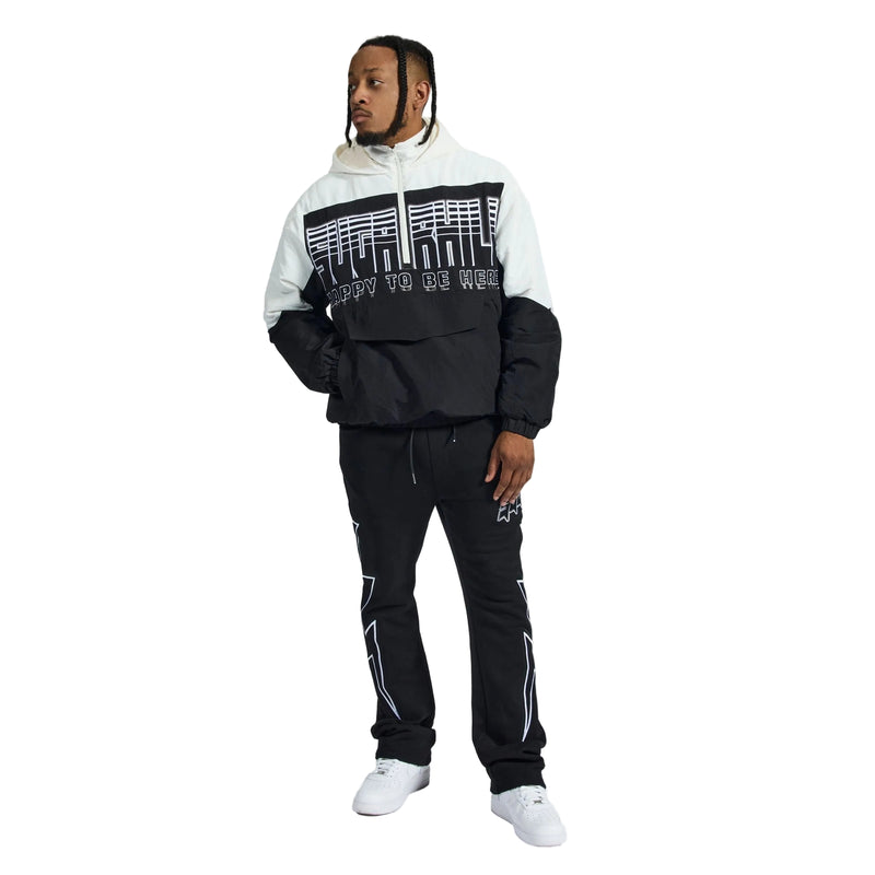 "STORM" STARTER JACKET (BLACK / WHITE)