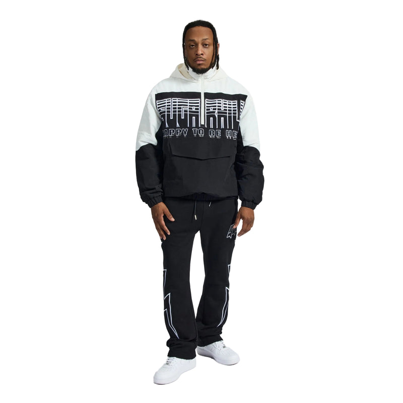 "STORM" STARTER JACKET (BLACK / WHITE)