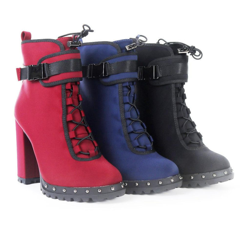 Stylish-18 - Pazzle Zip Ankle Buckle & Pull Toggle Ankle Booties - ShoeFad