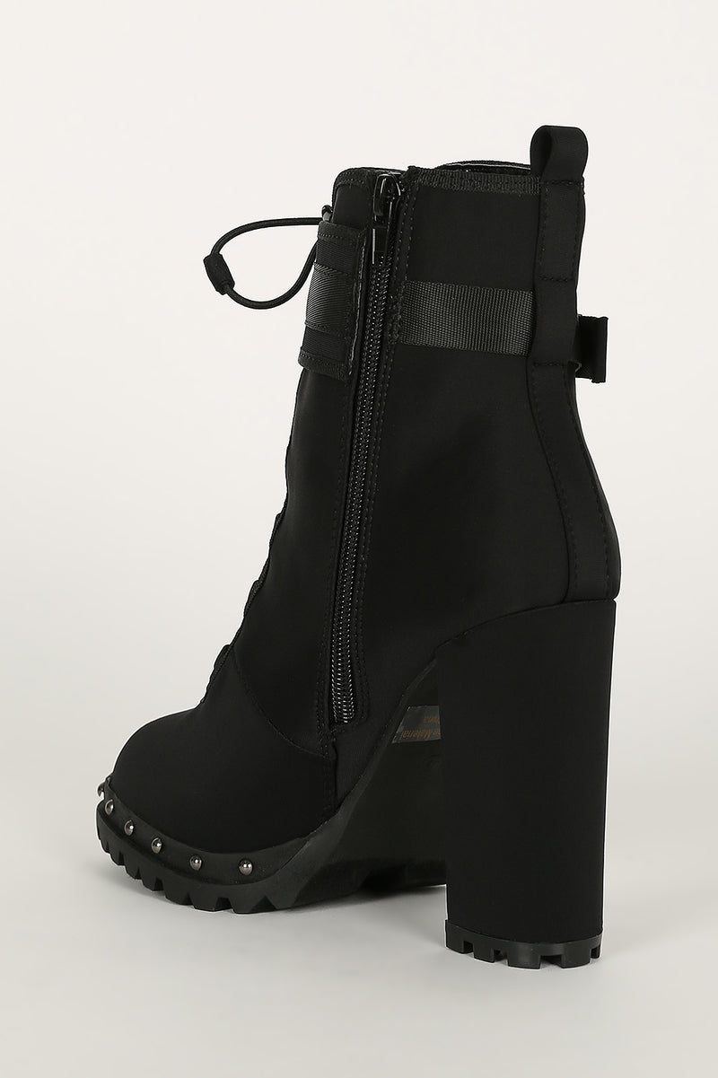 Stylish-18 - Pazzle Zip Ankle Buckle & Pull Toggle Ankle Booties - ShoeFad