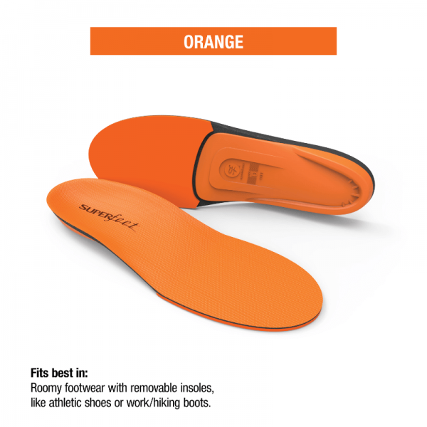Superfeet All-Purpose High Impact Support Insoles - Orange