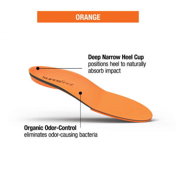 Superfeet All-Purpose High Impact Support Insoles - Orange