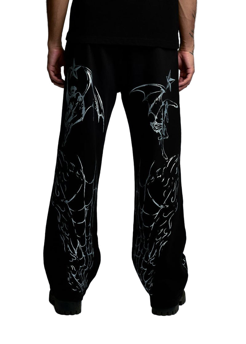 TATTOO SWEATPANT BLACK/SILVER