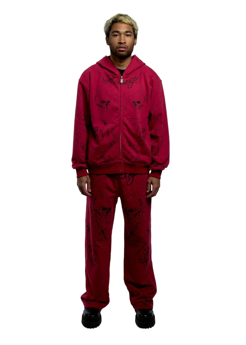 TATTOO ZIP RED/BLACK
