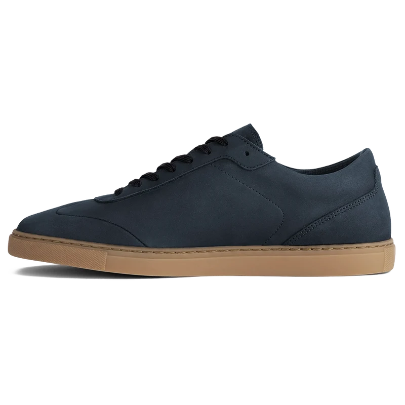 Atlas Cobalt blue suede Medial view