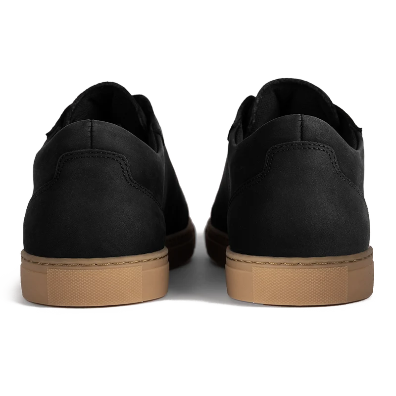 Atlas in Midnight black nubuck by Amberjack - Back View