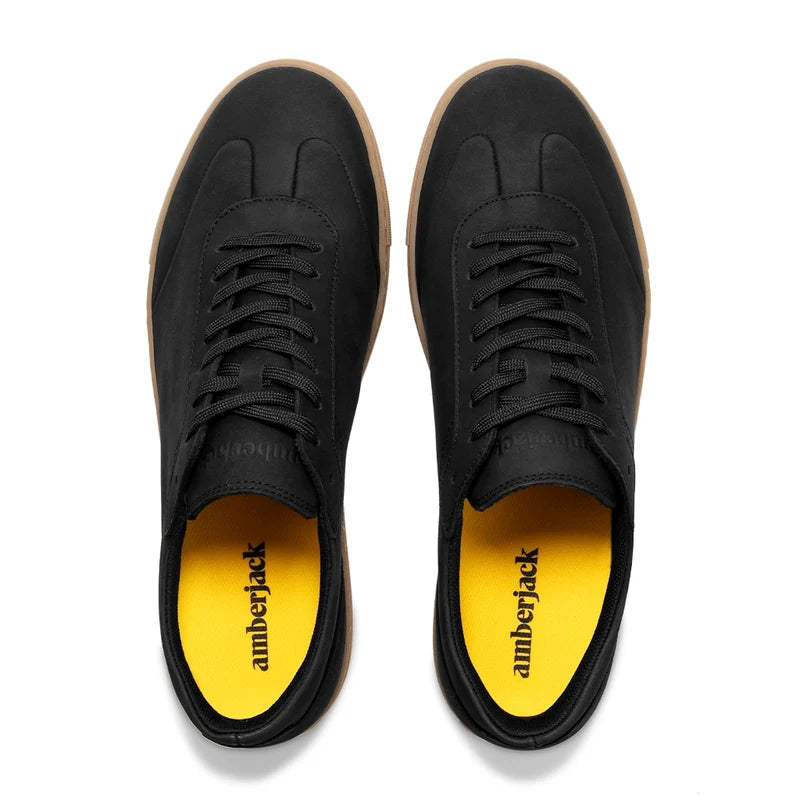 Atlas in Midnight black nubuck by Amberjack - Top Down View
