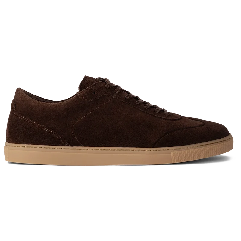 Atlas in Walnut brown suede by Amberjack - Lateral View