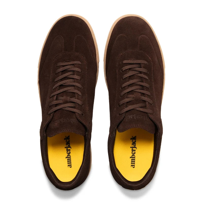 Atlas in Walnut brown suede by Amberjack - Top Down View