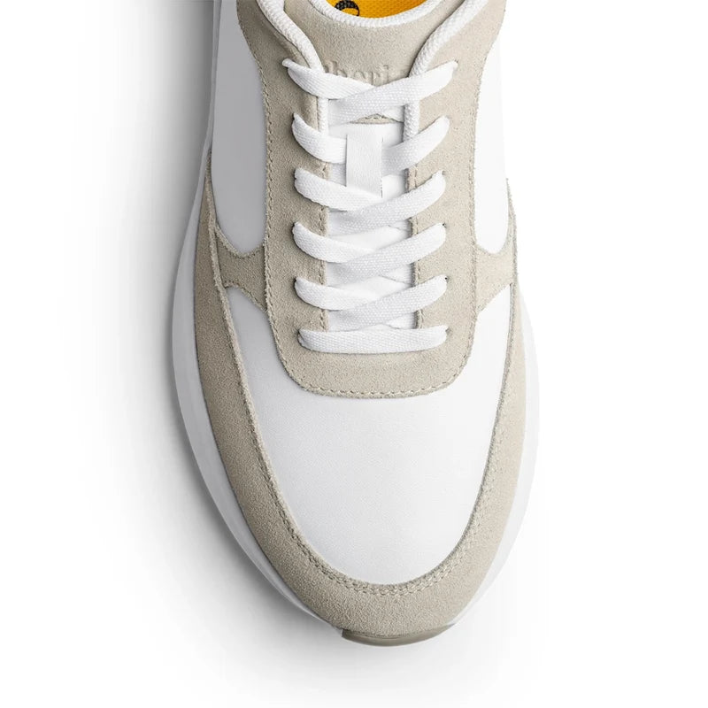 The Axis in Ivory Suede by Amberjack - Top Down Detail View