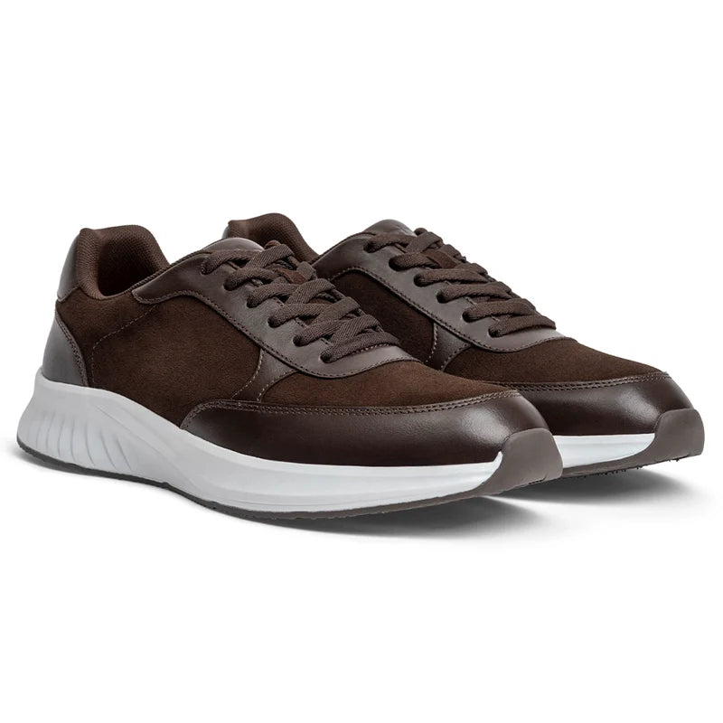 The Axis in Walnut Suede by Amberjack - 3/4 View
