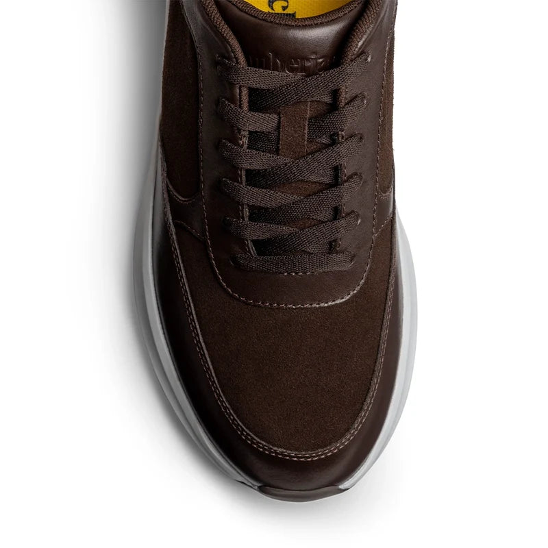 The Axis in Walnut Suede by Amberjack - Top Down Detail View