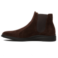 The Chelsea Boot by Amberjack in Walnut Brown Suede - Medial Side View