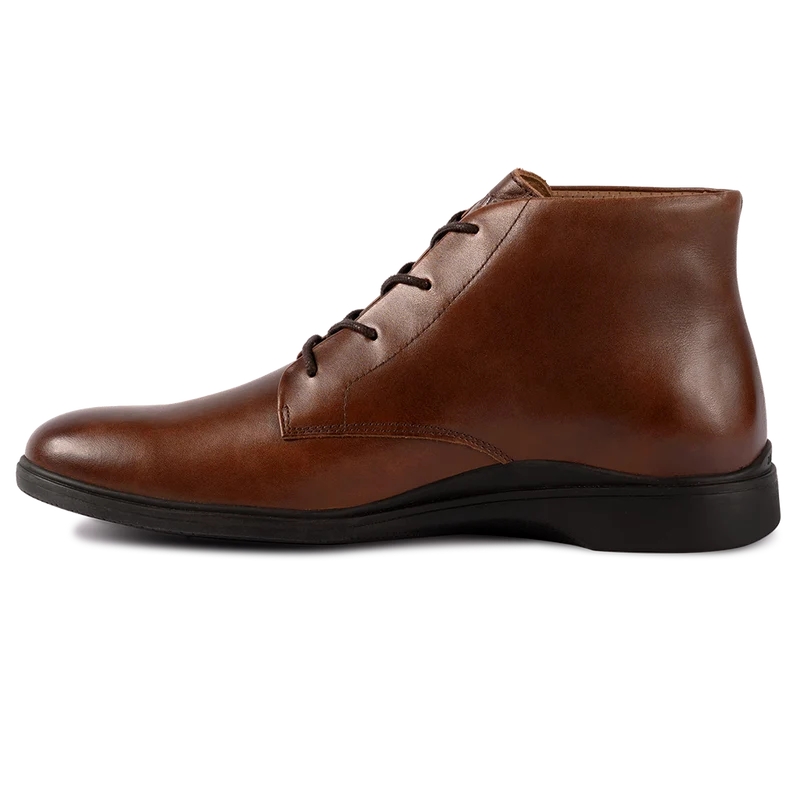The Chukka Chestnut & Mocha brown full-grain leather Medial View