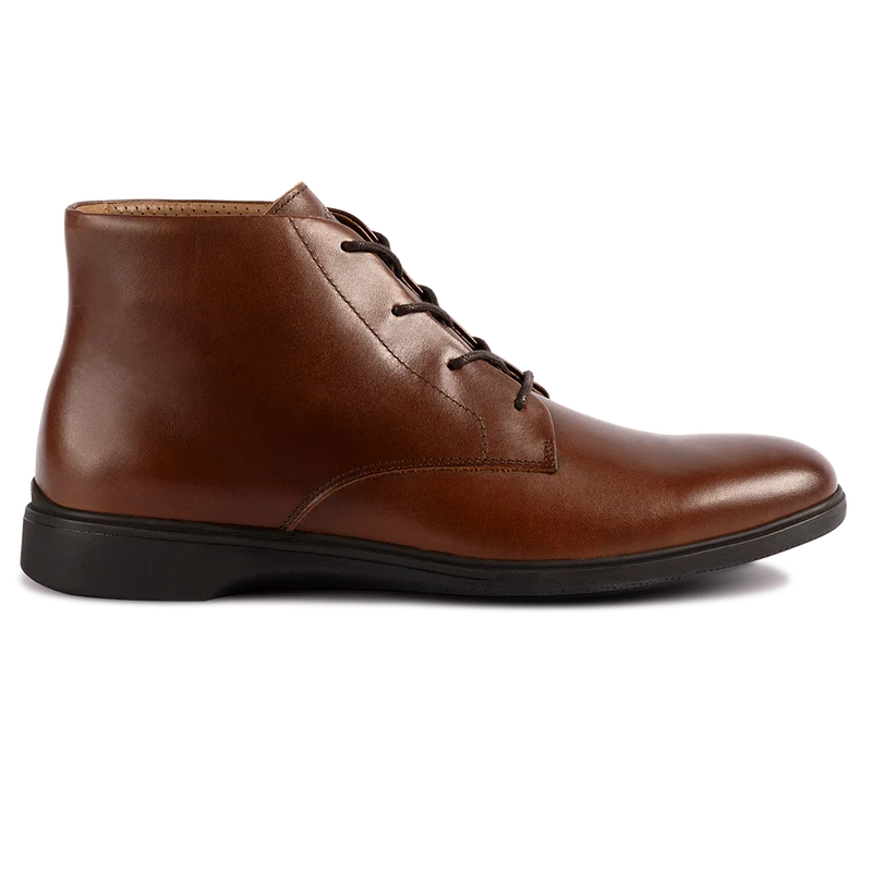 The Chukka Chestnut & Mocha brown full-grain leather Lateral View