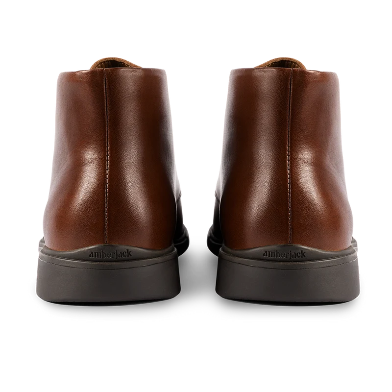 The Chukka Chestnut & Mocha brown full-grain leather Back View