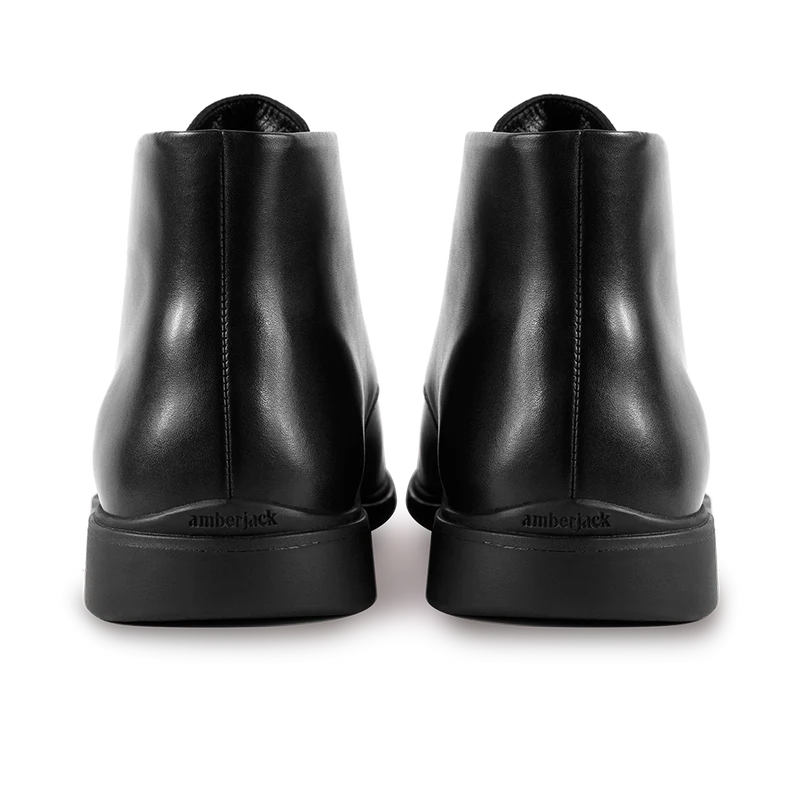 The Chukka Boot by Amberjack in Obsidian - Back Heel View