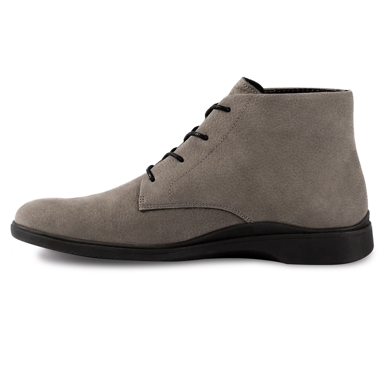 The Chukka Boot by Amberjack in Steel - Medial Side View