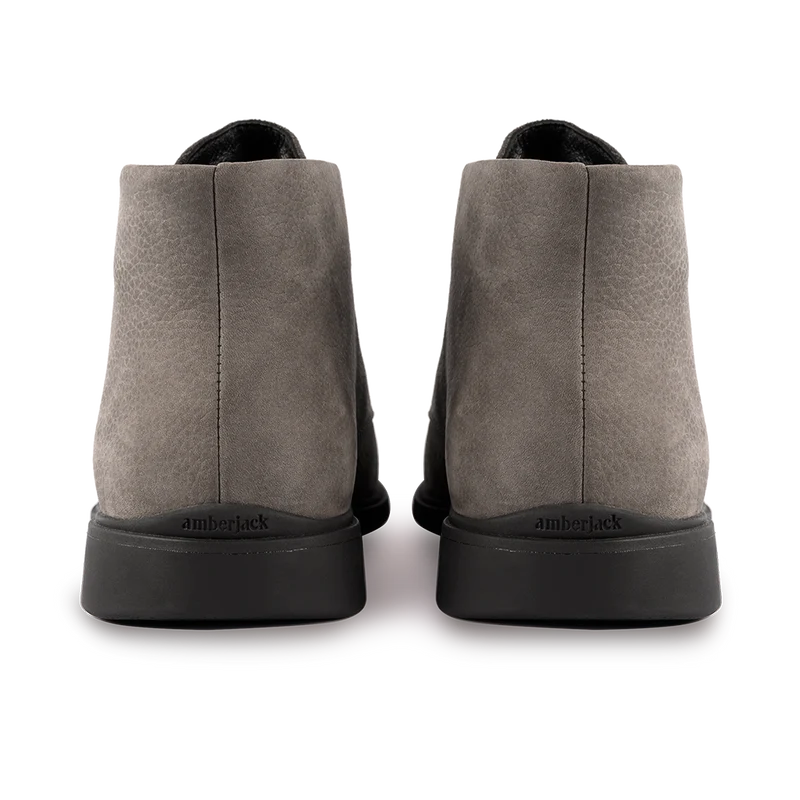 The Chukka Boot by Amberjack in Steel - Back Heel View