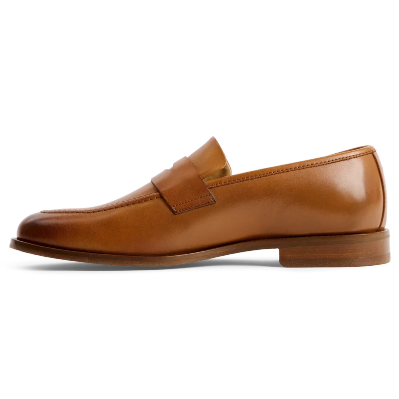 The Duke in Honey tan full-grain leather Medial View