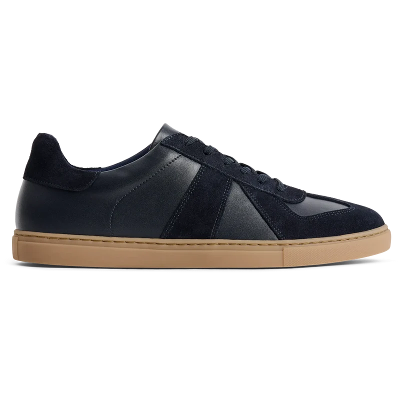 The GAT in Cobalt full grain leather & suede lateral view
