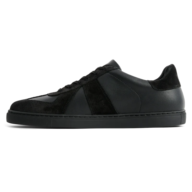 The GAT in Obsidian full grain leather & suede medial view