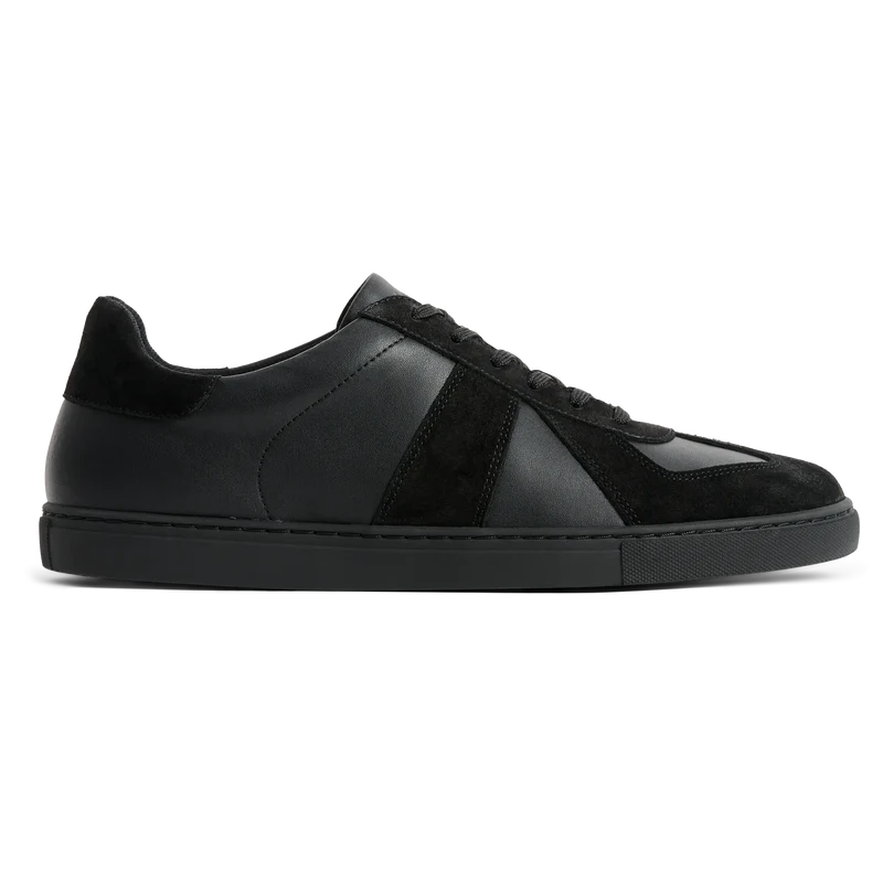 The GAT in Obsidian full grain leather & suede lateral view