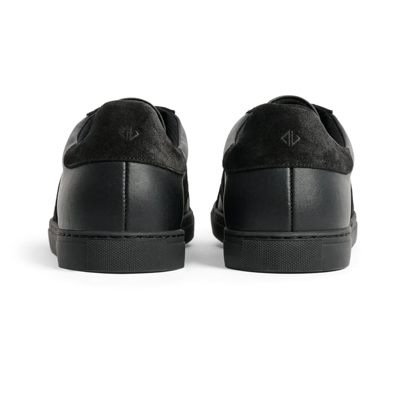 The GAT in Obsidian full grain leather & suede back heel view