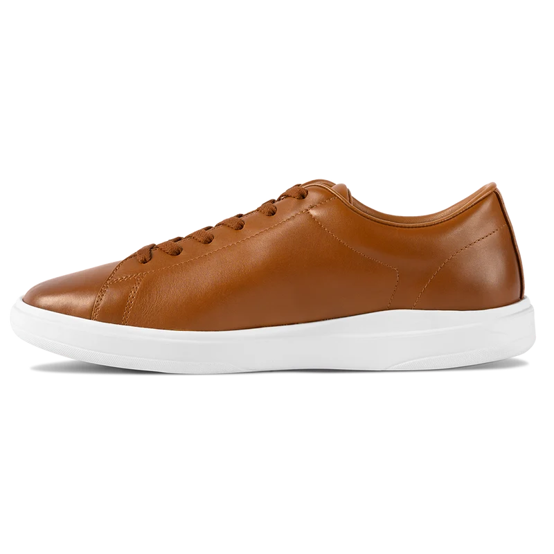 The Low-Top in Honey tan leather by Amberjack - Medial View