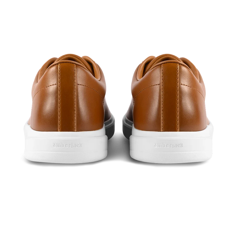 The Low-Top in Honey tan leather by Amberjack - Back View