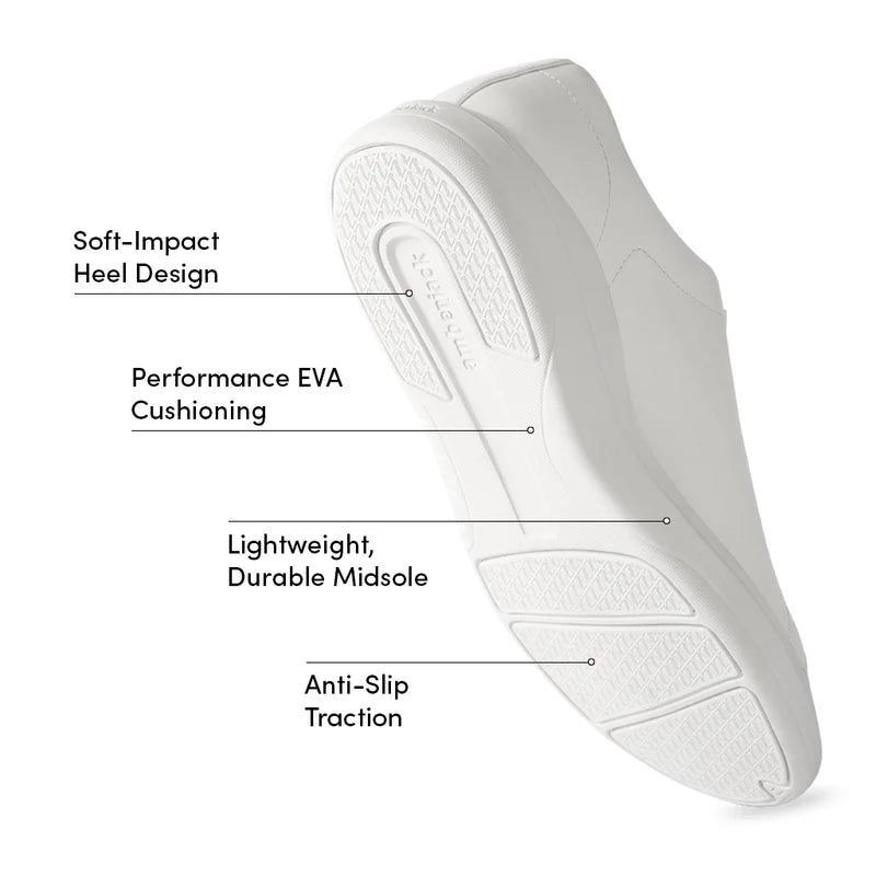 The Low-Top in Ivory white leather by Amberjack - Labeled Outsole