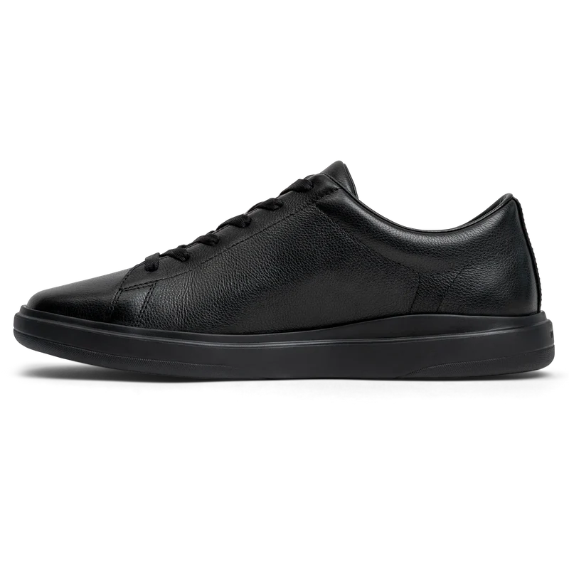 The Low-Top in Obsidian pebbled leather Medial View