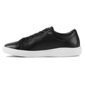 The Low-Top in Onyx black leather by Amberjack - Medial View