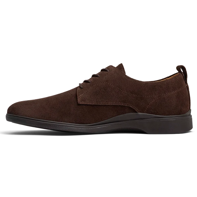 OG Walnut dark brown suede medial angle