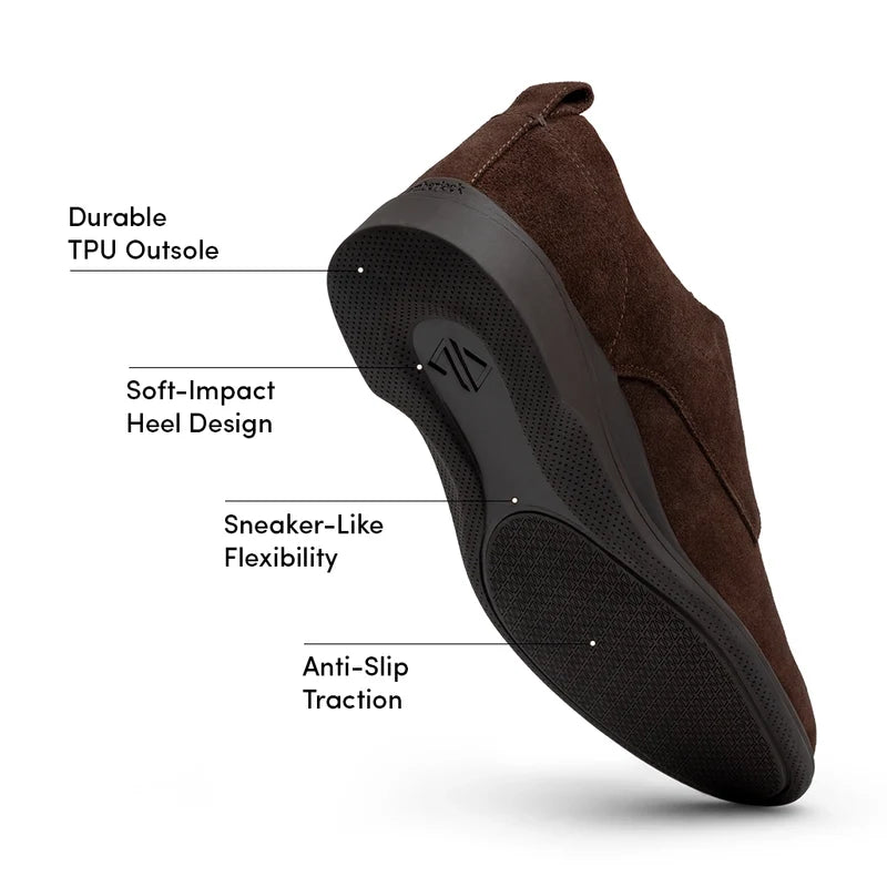 OG Walnut dark brown suede labeled outsole