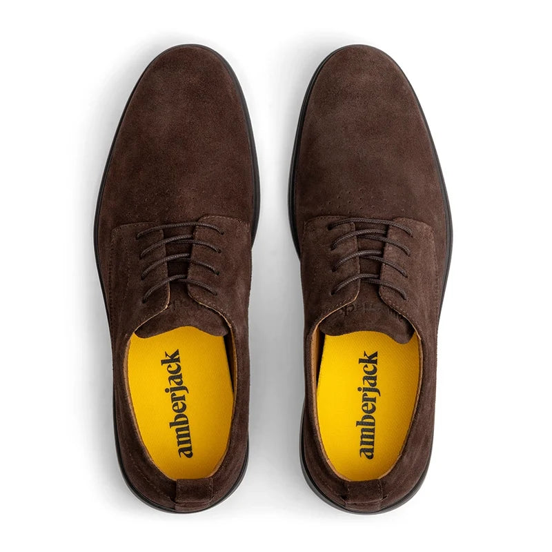 OG Walnut dark brown suede top down angle