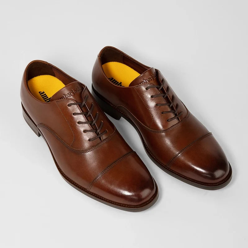 The Regent Chestnut brown leather by Amberjack - 3/4 View