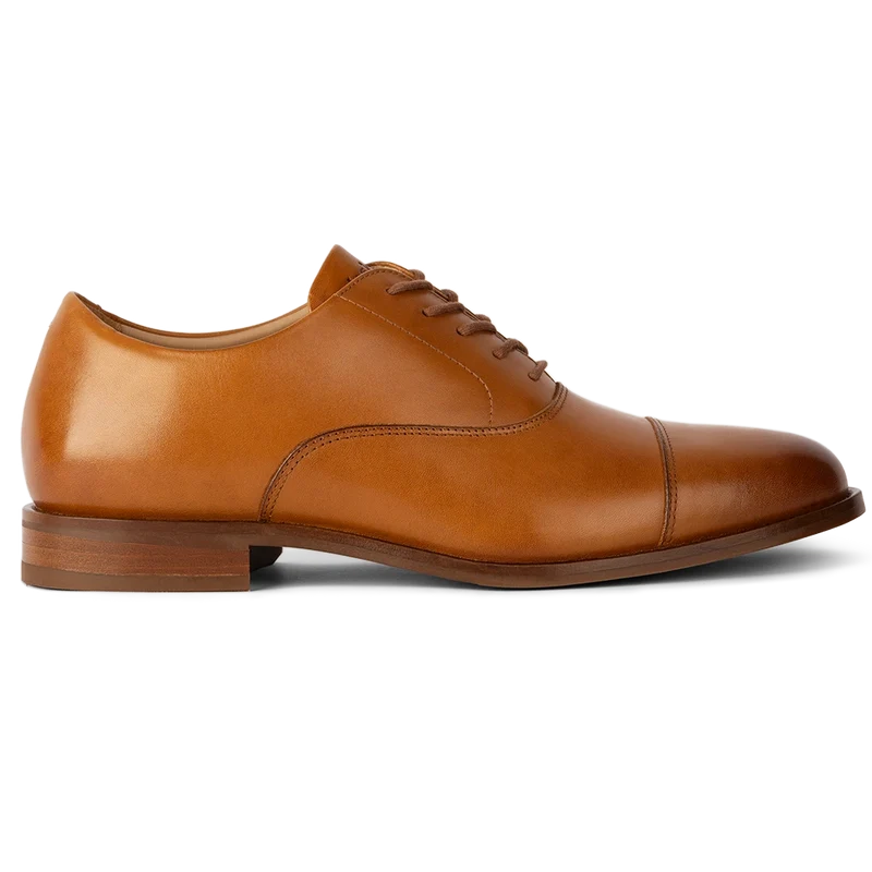 The Regent in Honey tan full-grain leather lateral view