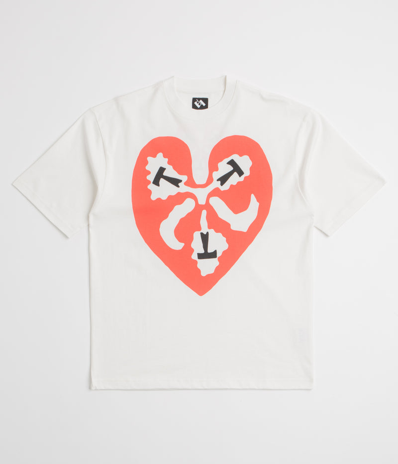 The Trilogy Tapes Heart T-Shirt in White