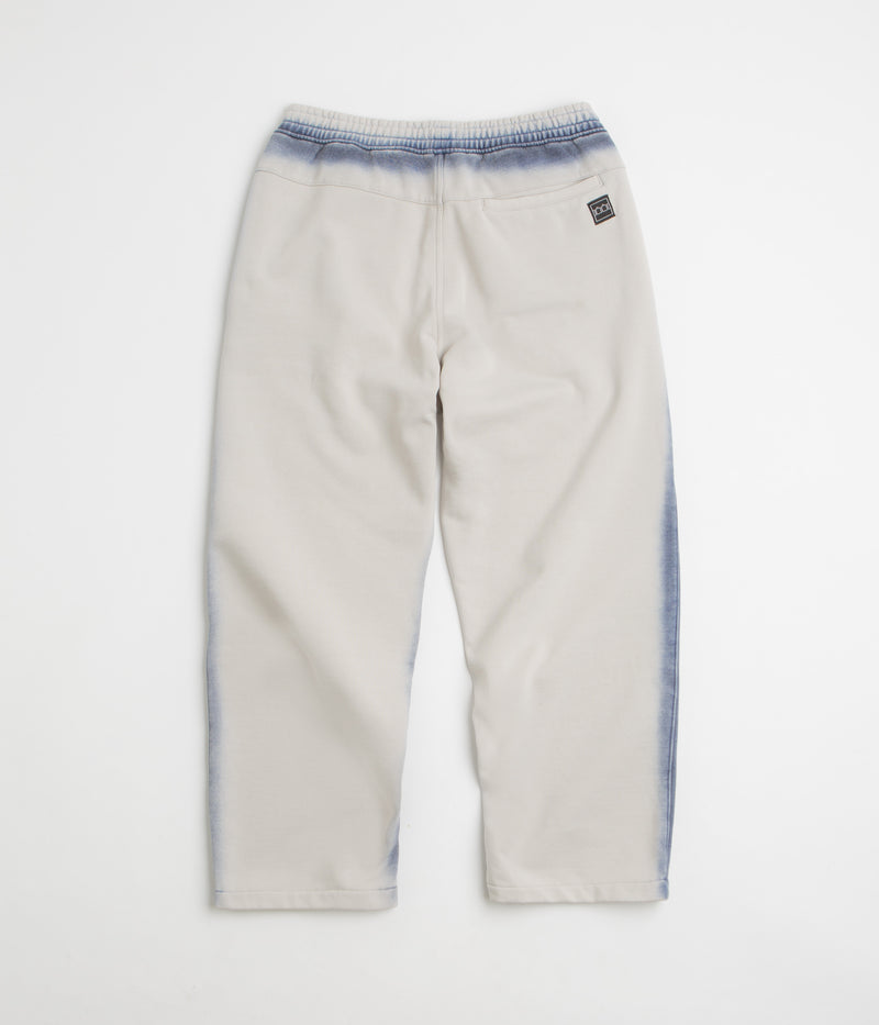 The Trilogy Tapes Overdye Open Hem Sweatpants in Grey and Blue
