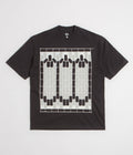 The Trilogy Tapes Tetris Teeth T-Shirt in Black and Glow In The Dark