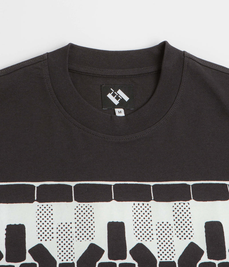 The Trilogy Tapes Tetris Teeth T-Shirt in Black and Glow In The Dark