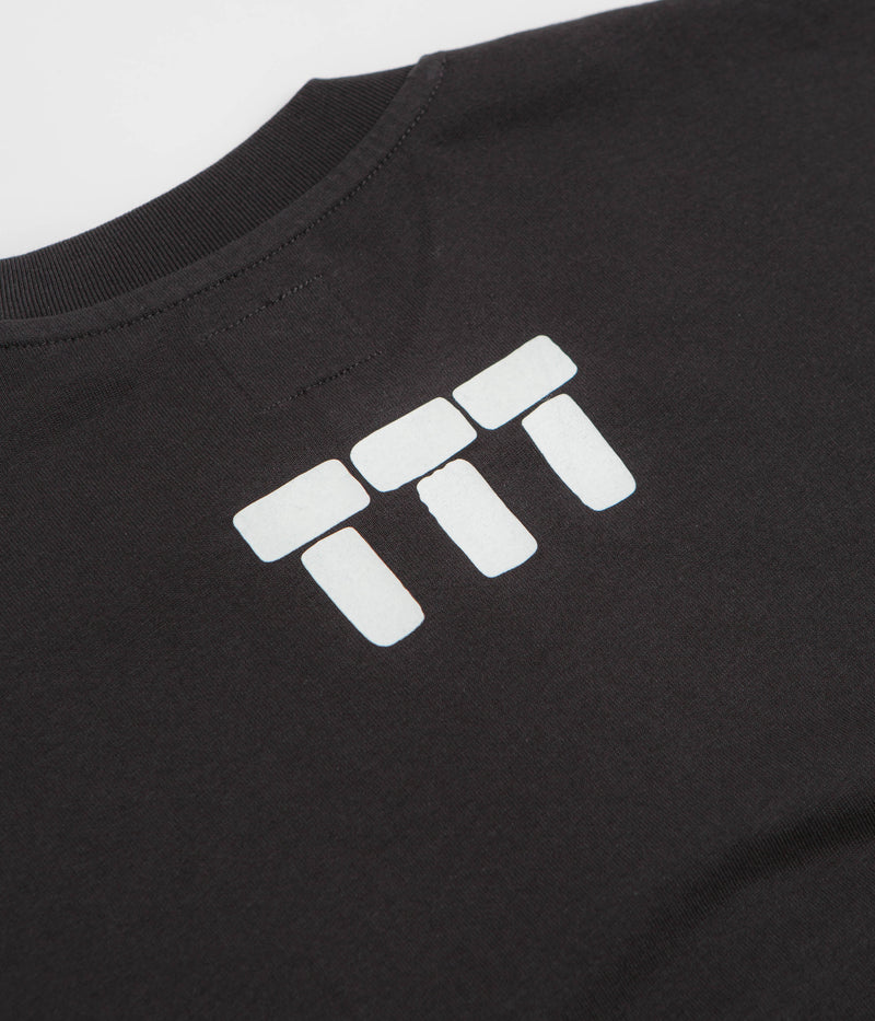 The Trilogy Tapes Tetris Teeth T-Shirt in Black and Glow In The Dark