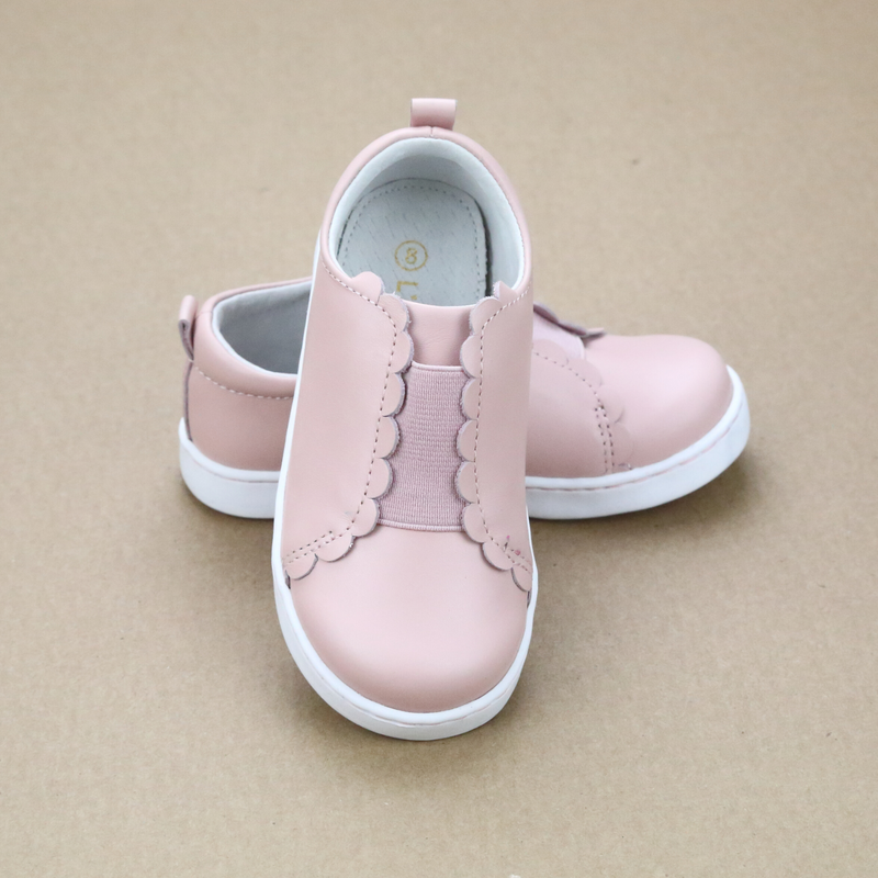 Toddler Girls Phoebe Pink Scalloped Slip On Sneaker