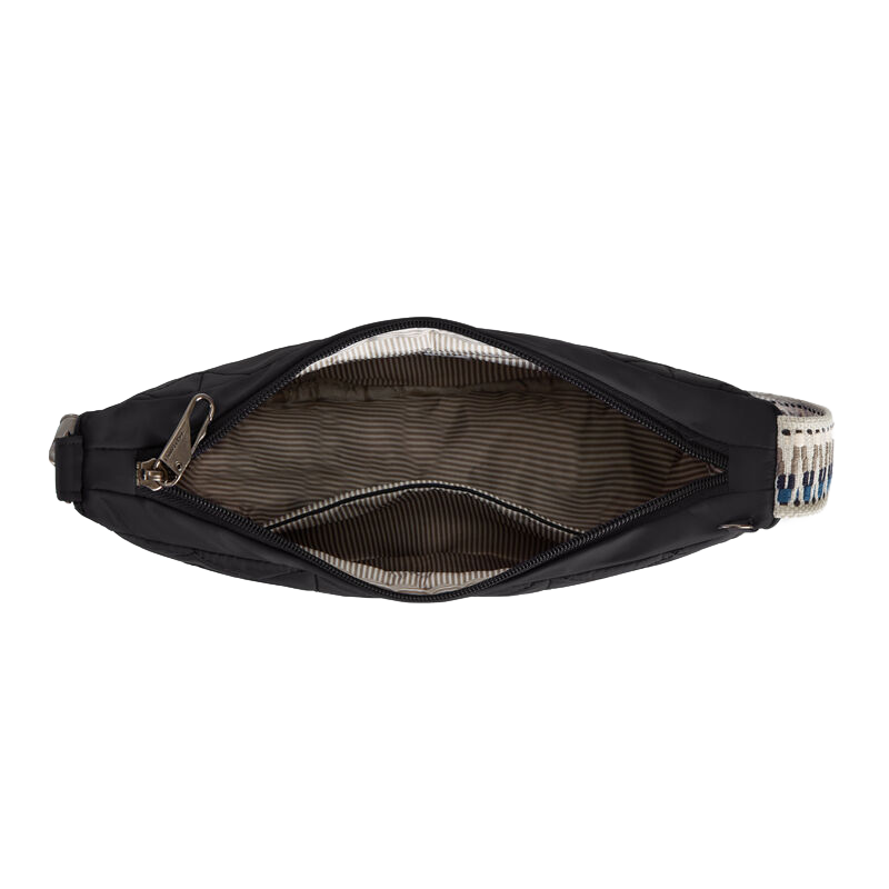 Travelon Boho Crescent Crossbody - Black