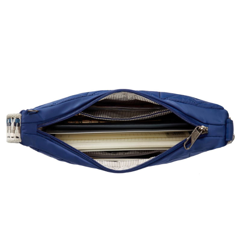 Travelon Boho Crescent Crossbody - Lush Blue