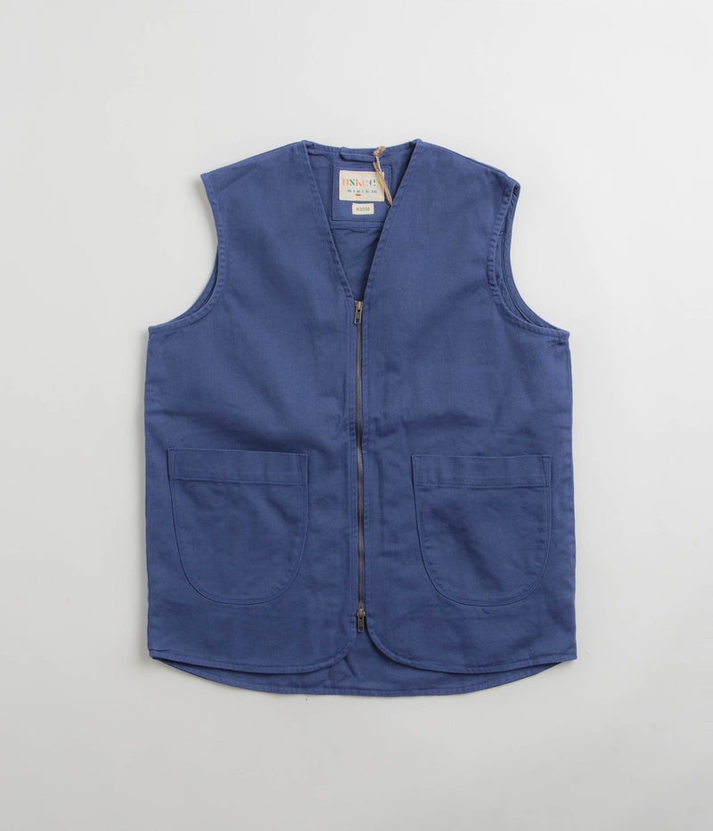 Uskees 3036 Drill Zip-Up Vest in Ultra Blue